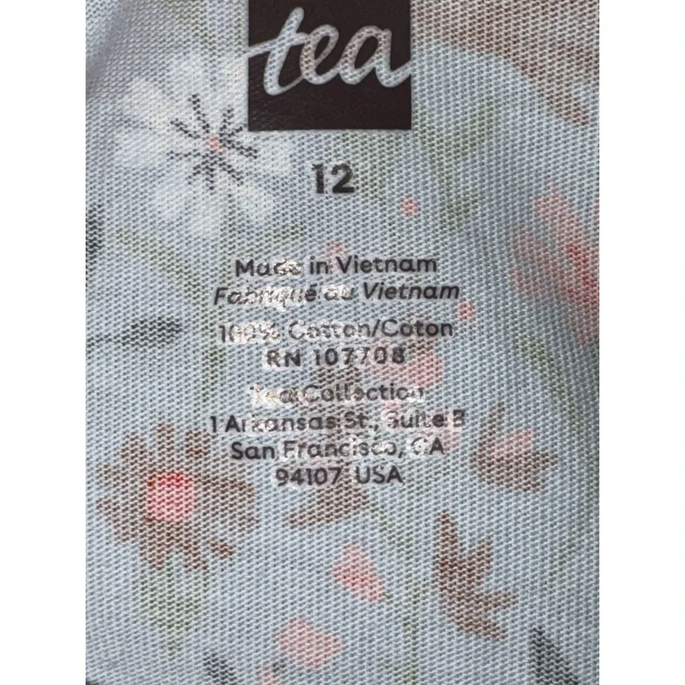 NWT Tea Collection Flowy Tiered Midi Dress Girls Sz 12 Blue Bunny Frolic & Jasmi